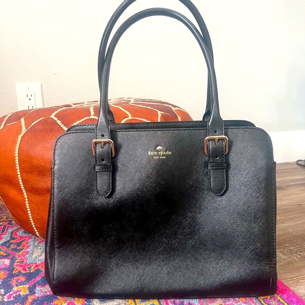KATE SPADE Charlotte Street Miles bag in black/gold
